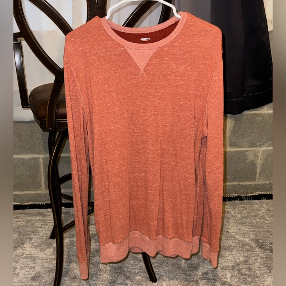 Sonoma Heavyweight Long Sleeve Men’s Size Medium Orange